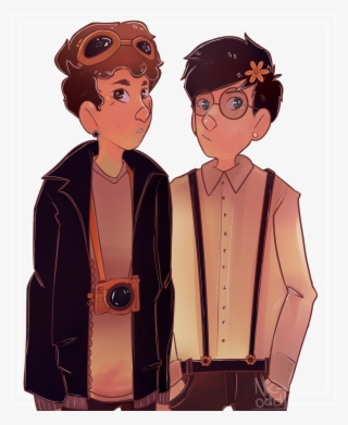 “ I Tried To Draw Dan And Phil As Steampunks I Failed - Cartoon