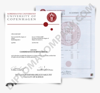 Fake Denmark Diplomas And Transcripts - University Of Copenhagen