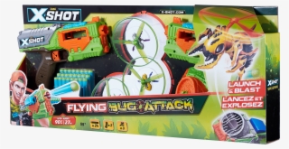 X-shot Flying Bug Attack Double Swarm Seeker Foam Dart - Toy