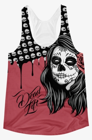Day Of The Deadlift Women's Racerback Tank Top Lift - Mexican Girl Skull Ipod Touch 6 Case
