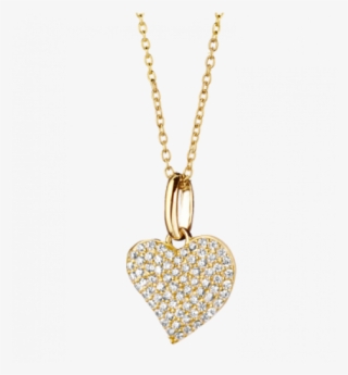 Gold Plated Chain With Heart, 50 Cm - Silver