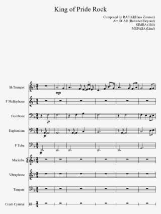 Print - King Of Pride Rock Sheet Music Flute