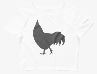 Black Chicken Silhouette For Tshirts Mockup Flat Front