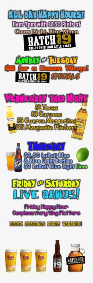 Albany Bayou Daily Specials - Batch 19