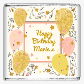 25 X Happy Birthday Gold & Pink Balloons