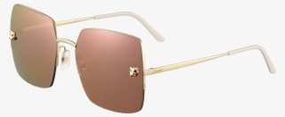 Panthère De Cartier Sunglasseschampagne Golden Finish - Sunglasses