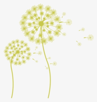 Dandelion - Flying Dandelion Silhouette