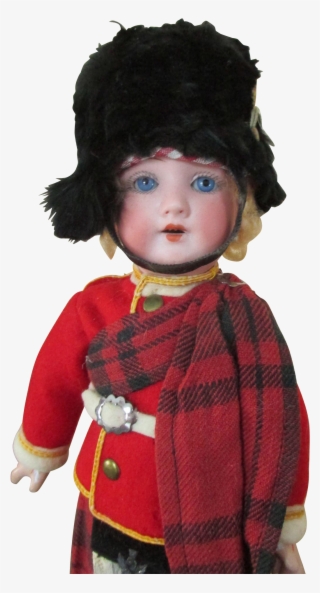 Antique All Original Bisque Head Scottish Boy Doll - Doll