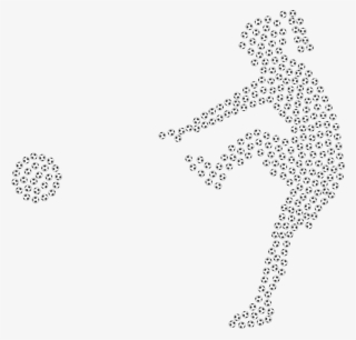 Girl Kicking Soccer Ball Silhouette Balls - Ball