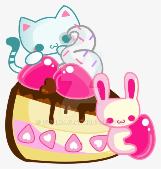 Cute Cake By Luzhikaru - Cute Cake Kawaii Png