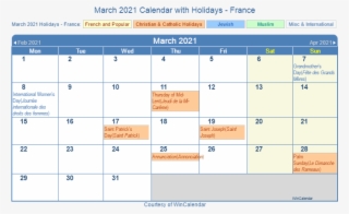 March 2021 Calendar With Fra Holidays - January 2020 Calendar With Holidays