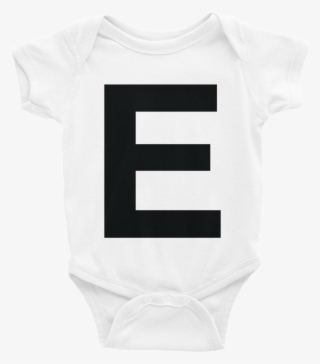 E Alphabet White Onesie - Infant