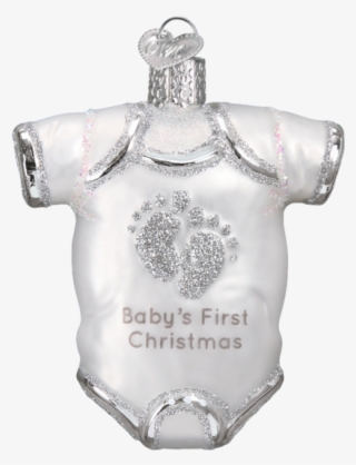 Baby Onesie Ornament-white - Old World Classic Car '57 Chevy Blown Glass Ornament