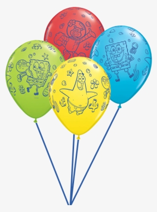 Spongebob Bouquets Prices Start From - 11" Spongebob & Friends Latex Balloons X 25