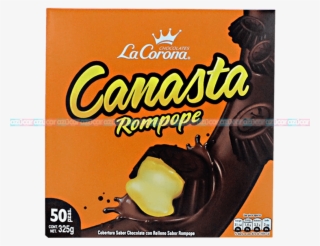 La Corona Canasta Relleno Rompope 24/50 La Corona - Chocolate Canasta Rompope