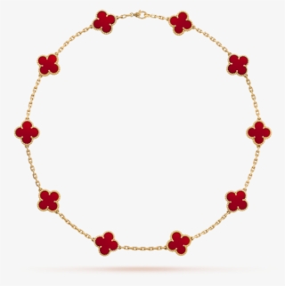 Vintage Alhambra Necklace, 10 Motifs - Van Cleef Alhambra Necklace Black