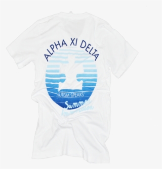 Alpha Xi Delta White Vneck Back - Free Makoto T Shirt