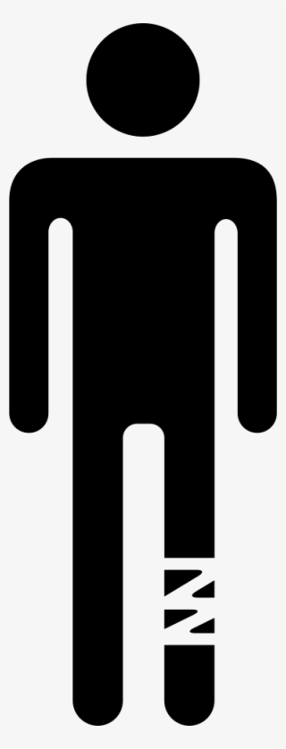 Injured Leg Of A Standing Man Silhouette Comments - Portable Network Graphics