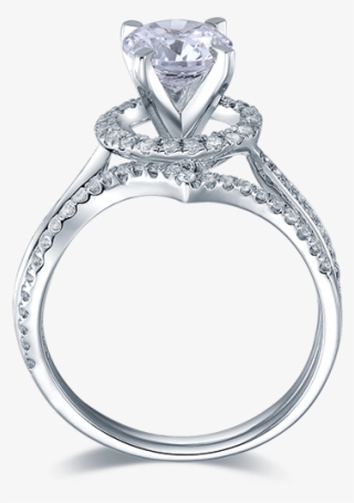 Silhouette Glamorous Wave Diamond Wedding Ring Set - Engagement Ring