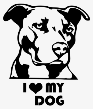 Pitbull Vinyl Decal - Love My Pitbull Decal