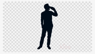 Silhouette Person Drinking Png Clipart Silhouette Man - Clip Art