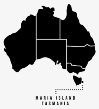 Maria Island Silouhuette Map