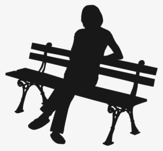 Person Sitting On Bench Silhouette