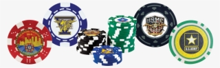 Challenge Chips - Custom Hot Stamped 6 Stripe Abs Composite Poker Ch