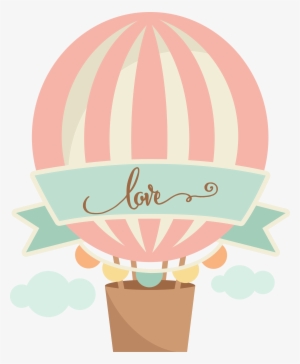 Mkc Lovehotairballoon Svg - Hot Air Balloon Vector Cute