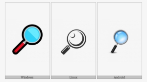 Right-pointing Magnifying Glass On Various Operating - Magnifying Glass