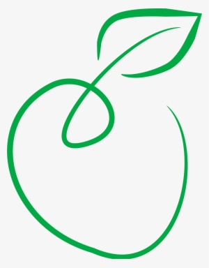 Outline 6 Apple Drawing Clipart - Green Apple Drawing