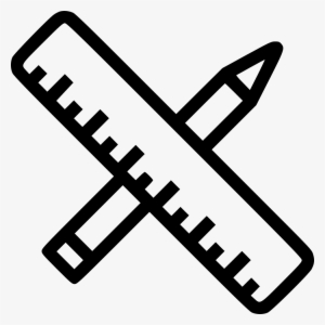 Pen Pencile Tool Sketch Scale Ruler Measure Comments - Measure Icon Png
