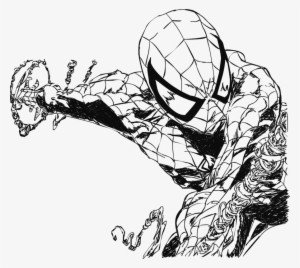 Spiderman By Electric - Spiderman Black And White Drawing
