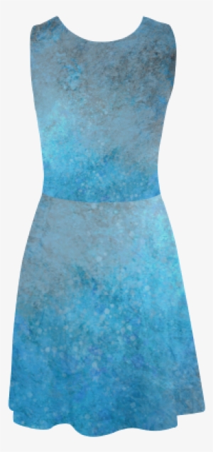 A Blue Watercolor Elephant Portrait In Denim Look Atalanta - Cocktail Dress