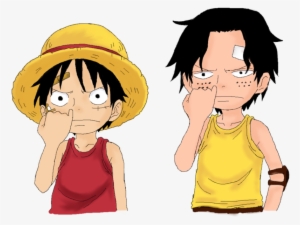 One Piece Luffy With Ace Child 1436225743 - Young Luffy And Ace