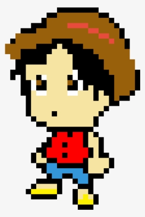 Luffy One Piece - Pixel Art One Piece Luffy
