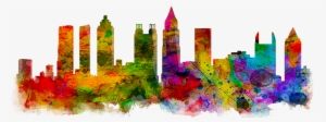 Graphic Banner Design Png Picture Free Library - Atlanta Skyline Drawing