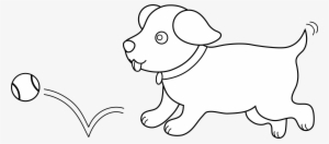 Cute Dog Clipart Black And White - Clip Art