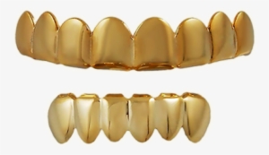 Grill Jewellery Gold Teeth Tooth - Gold Grill Teeth Png