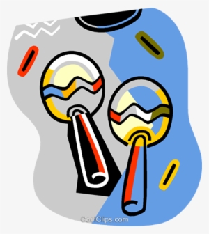Maracas Royalty Free Vector Clip Art Illustration