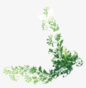 Deviantart Logo Clipart Butterfly Png - Greenery Corner Border Transparent