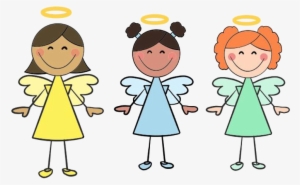 Png Free Group Of Angels Clipart - 3 Angels
