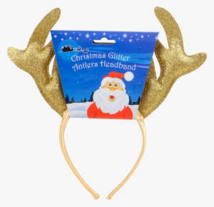 Xmas Glitter Antlers Headband, , Large - Julehårbånd Med Glimmergevir