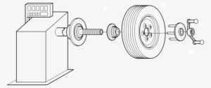 Car Drawing Balancing Machine Computer Icons Wheel - Wheel Balancer Machine Drawing