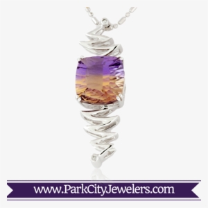Ametrine And Diamond Zig Zag Pendant - Elk Ivory Jewelry