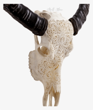 Carved Buffalo Skull - Xl Horns