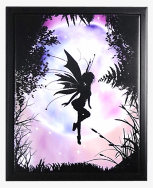 Pixie Dreams Framed Tile By Julie Fain - Butterflies And Fairies