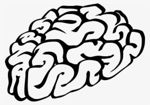 Project Ideas Brain Clipart - Brain Black And White Cartoon