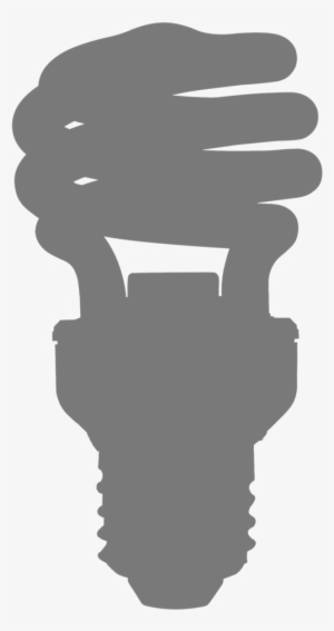 Silhouette Of Energy-efficient Light Bulb - Led Light Bulbs Png