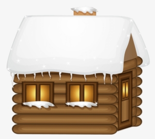 Winter Wooden House Png Clip-art Image - Winter House Clipart